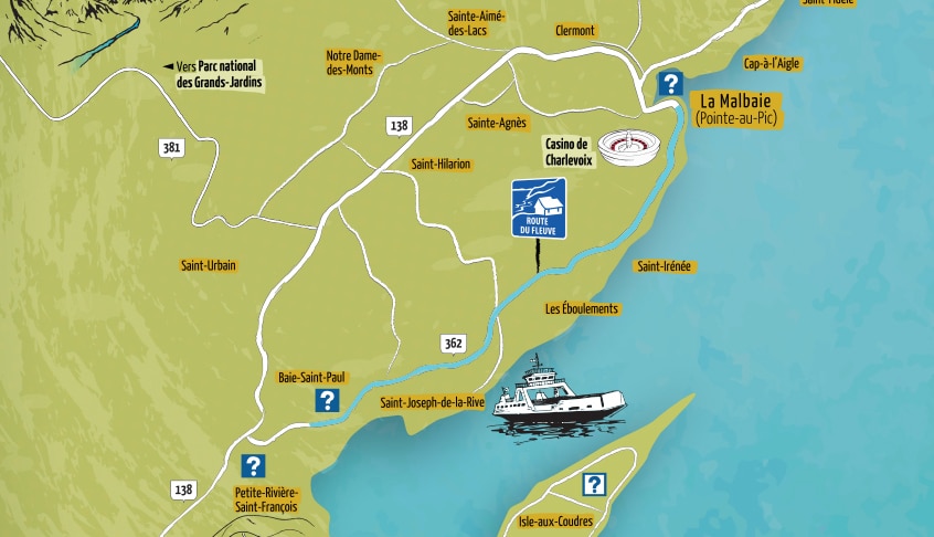 Les plus belles routes du Québec - carte de la route 362