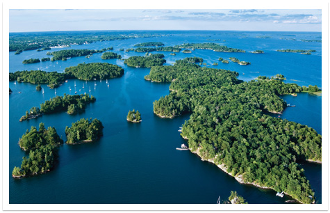 Le fleuve St-Laurent et ses îles