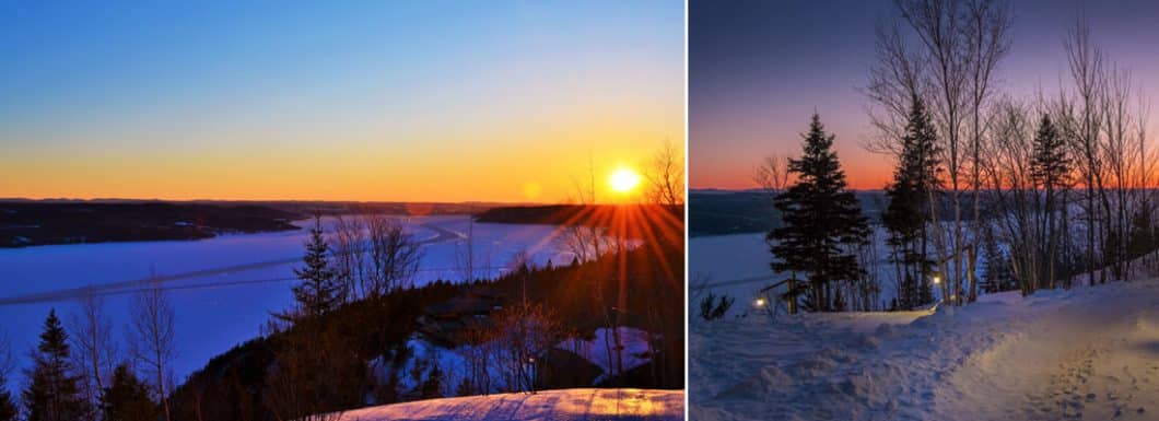 Coucher de soleil sur sur le fjord du Saguenay