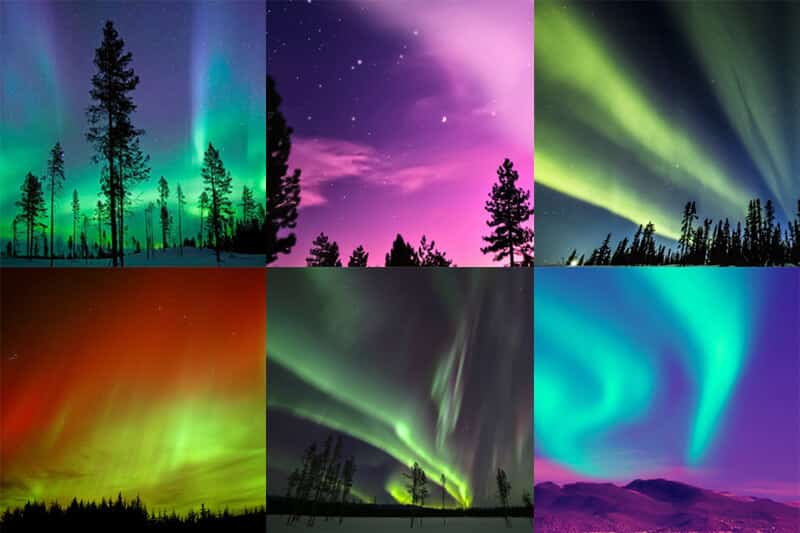 Les couleurs des aurores boréales