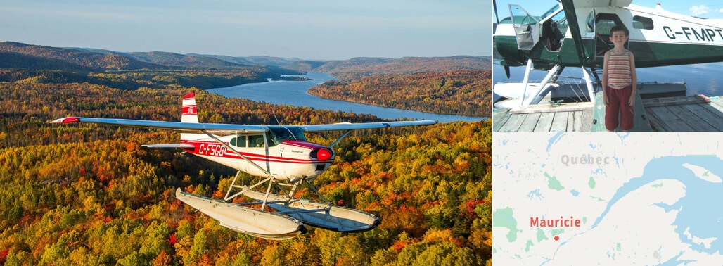 Survol en hydravion en Mauricie