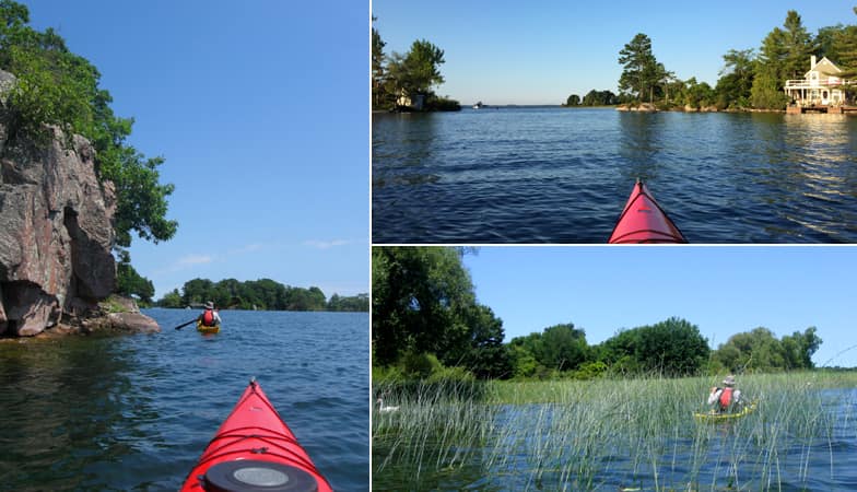 Kayak dans les Mille-Îles - paysages variés