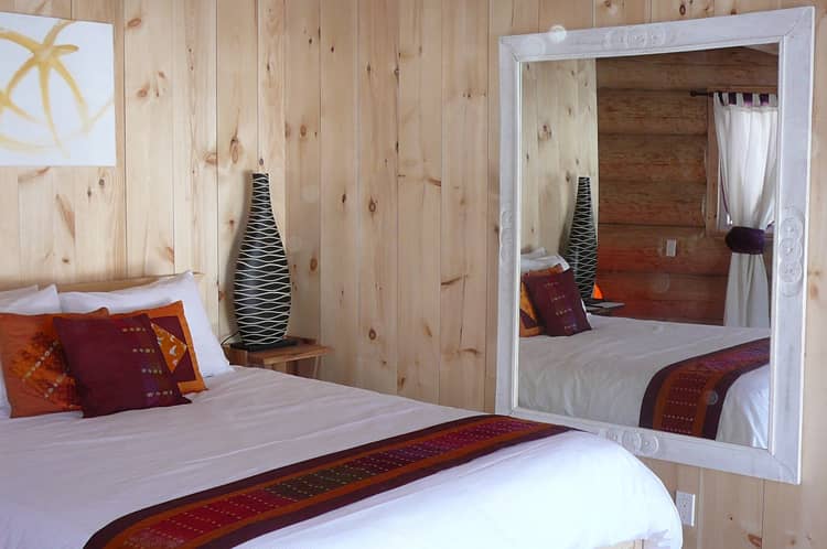 Auberge en bois rond - chambre