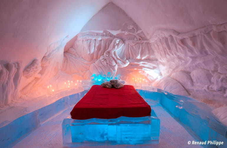 Chambre à l'hôtel de Glace à Québec