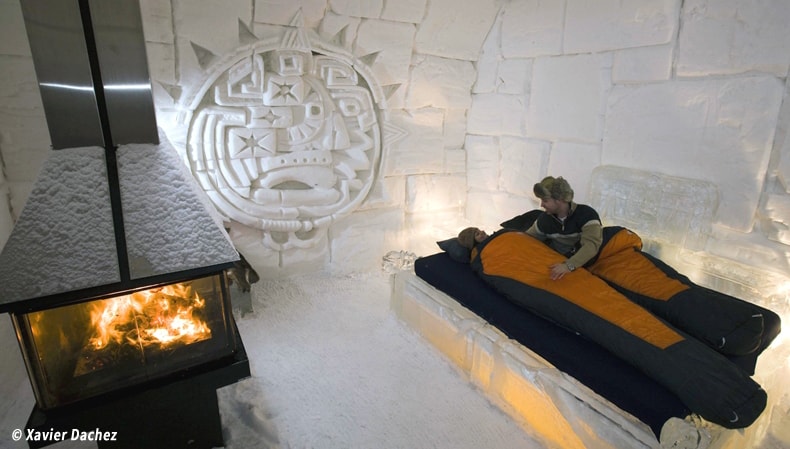 Chambre à l'hôtel de Glace à Québec