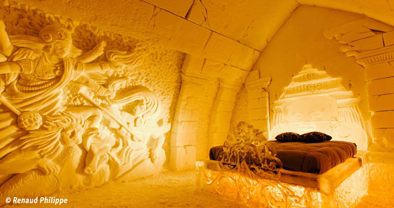 Chambre à l'hôtel de Glace à Québec