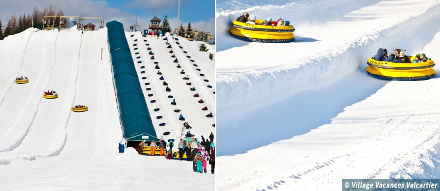 Glissades sur tornades au Village Vacances Valcartier