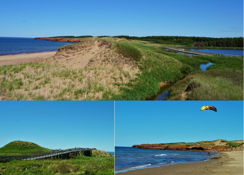 Sentier des dunes au parc national de l'île-du-Prince-Édouard