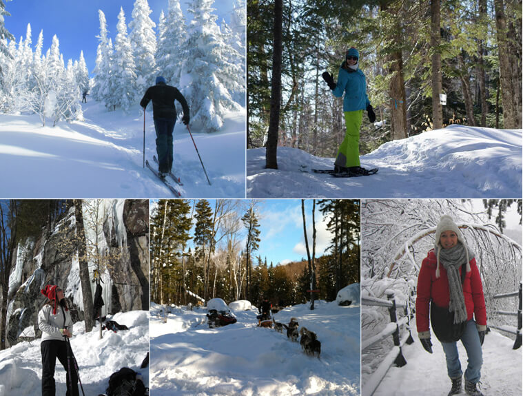 L'équie de Parcours Canada sur le terrain en hiver