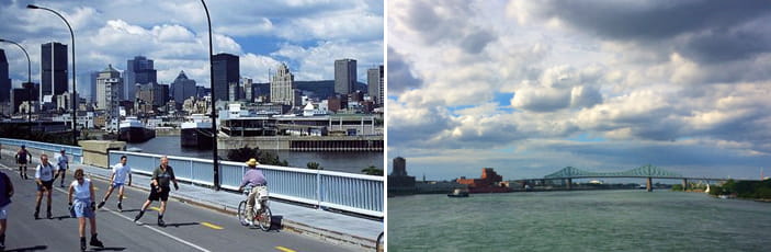 Vue depuis le pont de la Concorde à Montréal