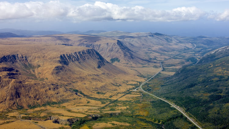 Route 351 dans le Parc national du Gros Morne