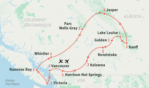 voyage 3 semaines ouest canadien