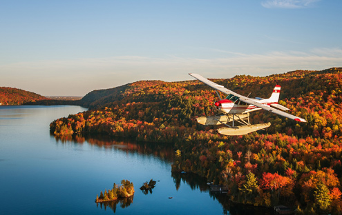 Survol en hydravion en Mauricie