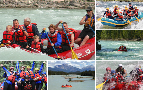 Rafting sur la rivière Athabaska