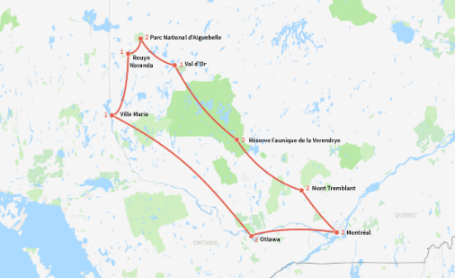 Abitibi Carte Touristique _ Guide voyage de l’Abitibi 2024 – GDMJB