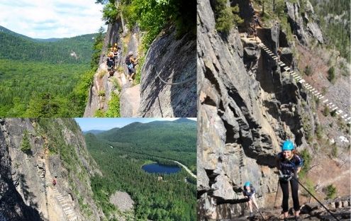 Via ferrata dans la région de St Siméon