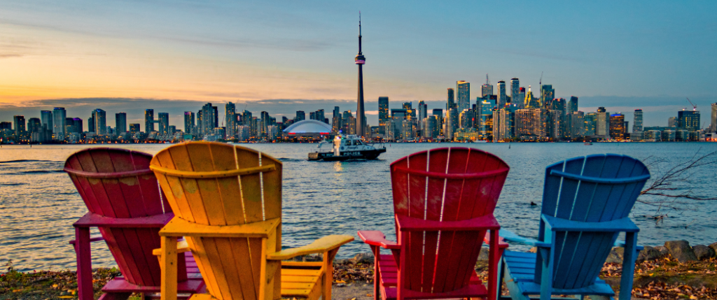 Ile de Toronto au coucher du soleil