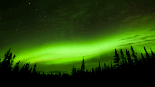 aurores boréales à Yellowknife, Grand Nord du Canada