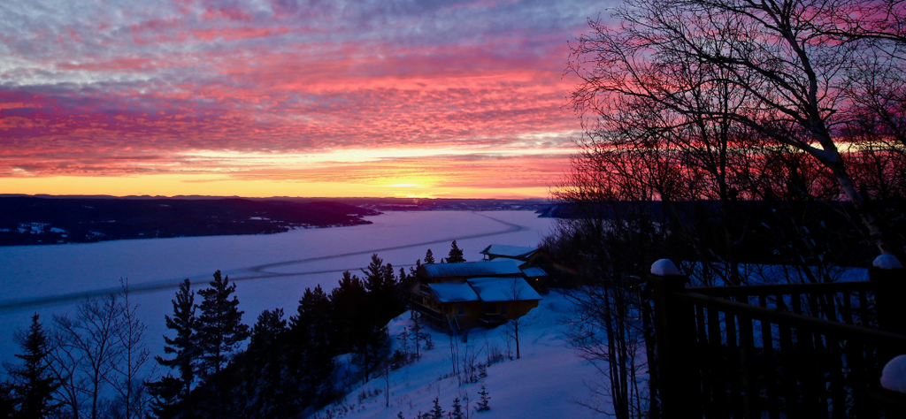 Vue panoramique Québec en hiver