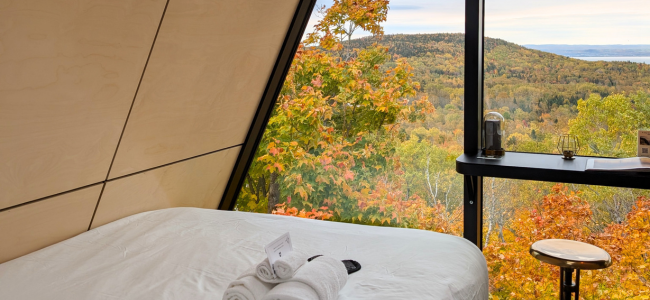 Repère Boréal chalet Uhu escapade romantique Québec